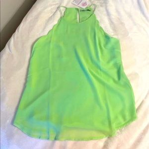 NWT green halter top tank sz small
